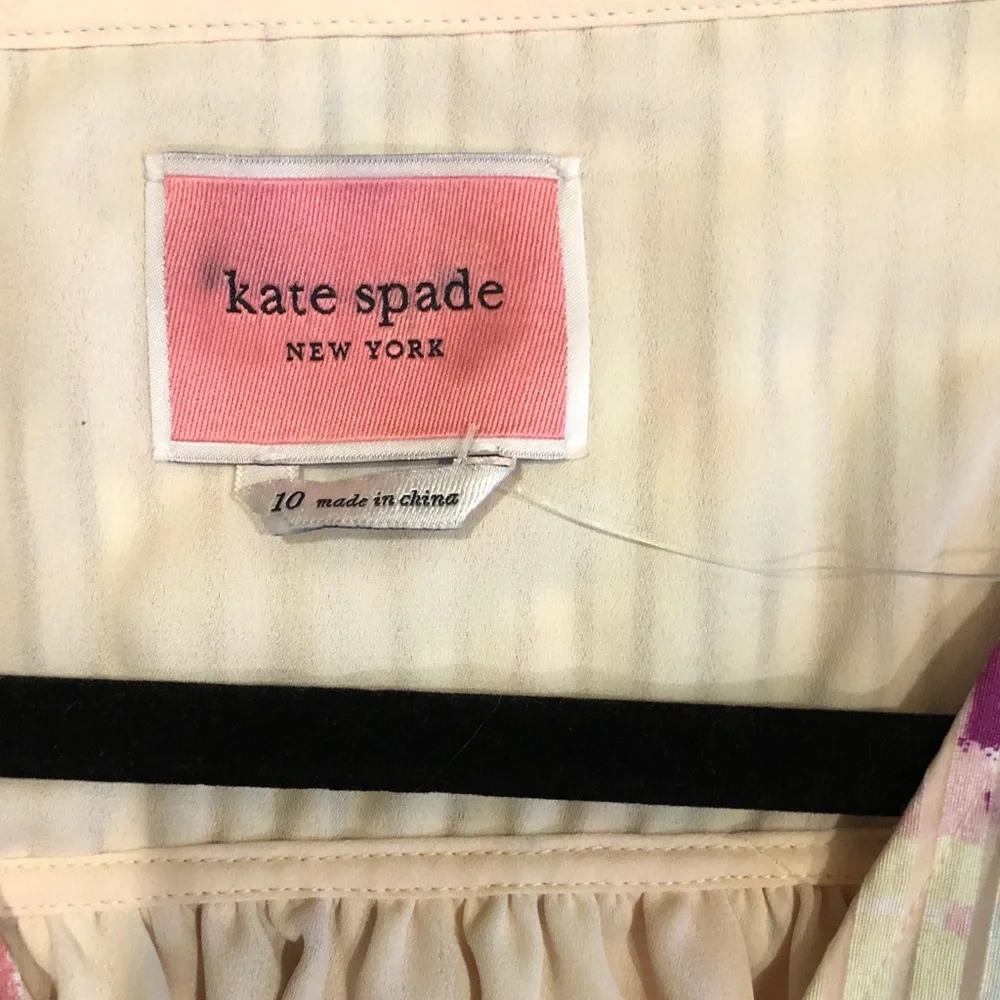 NWOT kate spade Pastel Floral Ruffle-Sleeve Dress in Multi pastel colors - Picture 14 of 14
